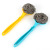 Kitchen Cleaning Steel Wire Ball Brush Replaceable Dish Brush/Deoiled Brush Handle Steel Wool Ball Brush Wire Brush