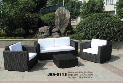 JHA outdoor rattan furniture Rattan sofa PE imitation rattan leisure sofa