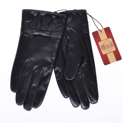 Autumn and winter plus wholesale ladies leather gloves cashmere mittens Korean Sheepskin gloves