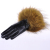Wholesale women's Raccoon burrs fall/winter leather gloves and wool mittens Korean Sheepskin gloves