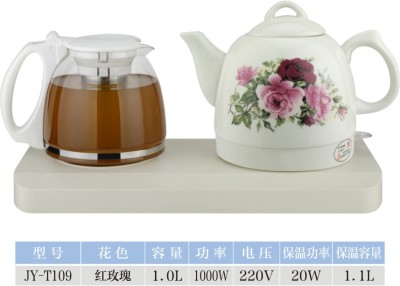 T109 Jia Xuan, a genuine handicraft ceramic automatic electric kettle red rose gifts