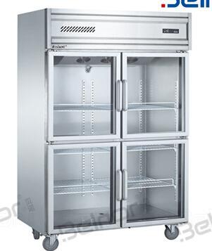 Vertical Kitchen Display Cabinet Commercial Refrigerated Cabinet Four-Door Refrigerated Drinks Preservation