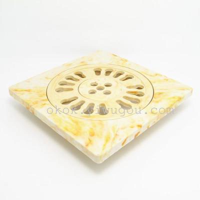 15*15 plastic floor drains  yellow and white