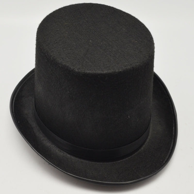 Black Non-Woven Lin Qing a Tall Hat