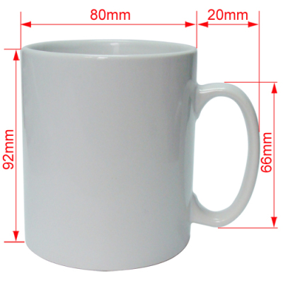 Heat transfer coated white cup