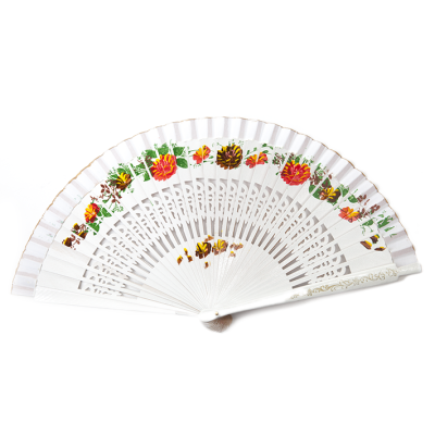 Bamboo craft fan with lamp and Spanish medium flower fan