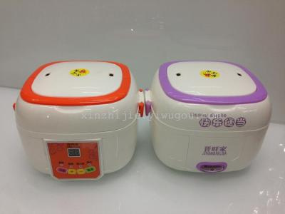 Mini rice cooker electric plug happy cooking lunch box Bento student pan of hot vegetable soup and rice lunch boxes