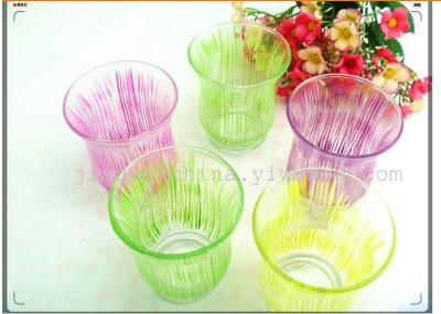 Spring hand-painted glass candlestick candle holder craft, wrought iron candle holder accessories wholesale glass OEM