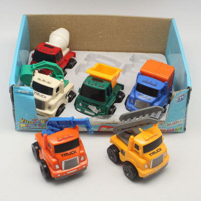 Four colors of plastic six mixed car 6851-1 toys