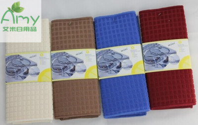 Mini plain small grid dry Microfiber mat plain lattice placemat 30*40 cm