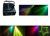 Red and green laser lights line the stage lights, dazzle dancing voice-activated stage light