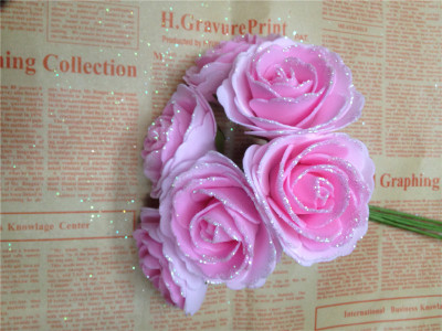 Factory direct simulation of high quality accessories PE foam flowered roses Korean rose