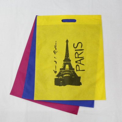Woven fabric shopping bag flat pocket