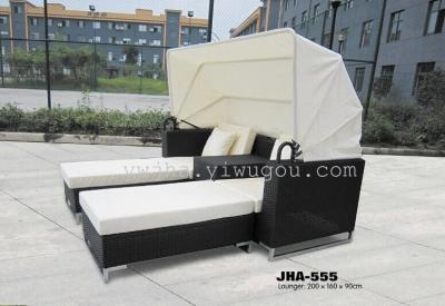 Outdoor leisure furniture casual bed Lounger pool bed rattan rattan beach bed