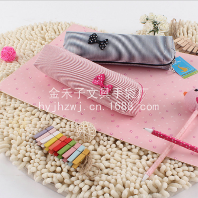 Korea simple creative pencil bag best selling cotton pencil case school supplies factory direct
