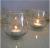 Drum type glass candle holders glass candle holder windproof candlestick wind water glass candle Cup