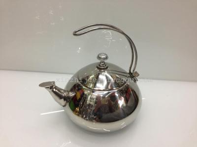 Thick stainless steel teapot coffee tea pot with strainer hotel restaurant induction cooker large teapot