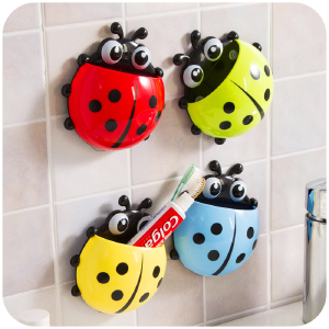 Creative ladybug toothbrush holder with a strong suction tooth brush toothpaste frame combination toothbrush set.