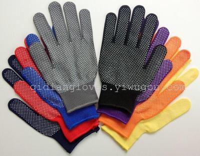 Wholesale gloves nylon 13 pin plastic gloves clean rubber gloves wear comfortable