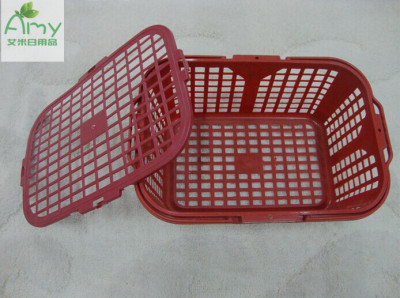 3 pounds red Bayberry square basket basket handle with lid basket 23*15.5*8.8