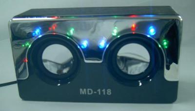 JS-4423 portable led mini wooden speaker light speaker
