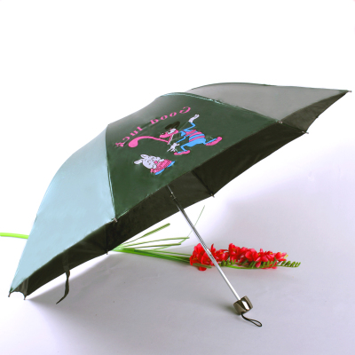 Boutique Triple Folding Umbrella Vinyl Parasol Zipper Bag Boutique Umbrella Men and Women Umbrella