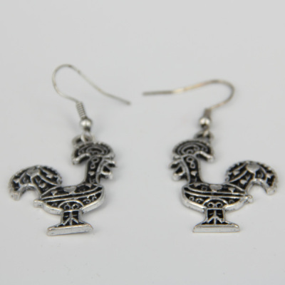 Plated silver animal-shaped earring popular ears small
