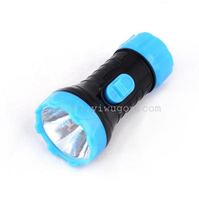 1 large battery plastic flashlight mixed color LED flashlight
