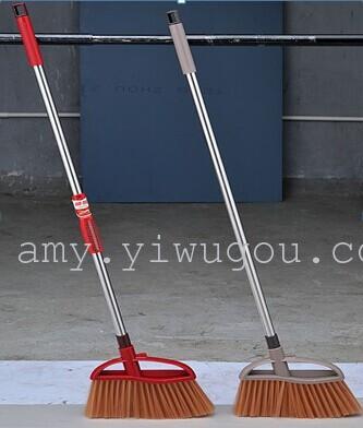 Stainless steel rod top grade soft bristle broom broom wood floor broom