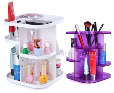 Cosmetic makeup storage box acrylic finish jewelry box box 360 rotation in bulk