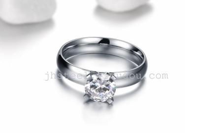 2014 stylish stainless steel rings CZ rings factory direct