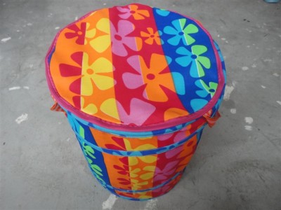 Factory Direct Sales Multi-Function Cotton Folding Laundry Basket Laundry Basket round Trash Can Storage Basket
