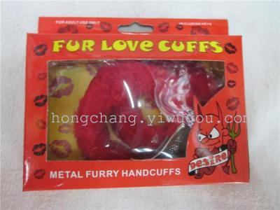 Plush plush toy handcuffs handcuffed handcuffs foot iron handcuffs handcuffs suction card