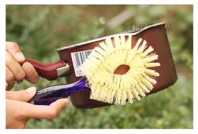2055 KM factory round nylon hair brush cleaning brush nylon fiber pot brush
