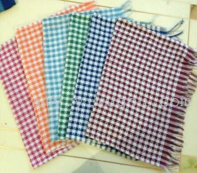 Plaid fringed cloth tea towels Jacquard cotton printed Tea towel 40*64cm