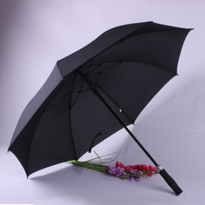 Full Fiber Golf Umbrella Black Big Umbrella High-End Business Umbrella Male Super Wind Resistant