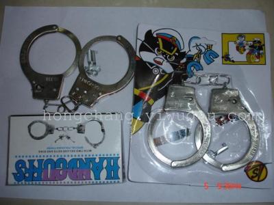 Toy plastic cuffs fluffy handcuffs handcuff iron handcuffs plush shackle