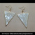 Triangle patch-like white yarn shell earrings women's fashion accessories
