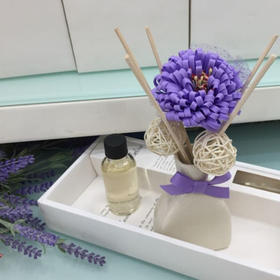 Flat ceramic aromatherapy bottle colorful flower high-grade Gaestgiveriet Hotel new air freshener T-3-2