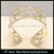 Iron plated Gold Bracelet with open arms in Europe and big jewelry