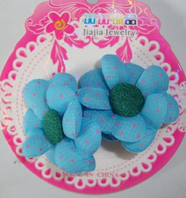 Cloth art small dot heart shape Korean dot hair ornament hair ornament color rubber band