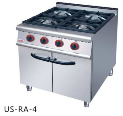 Jast Four-Head Kitchen Supplies Quick Potfurnace with Cabinet