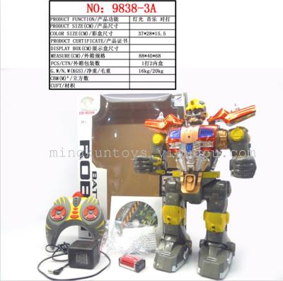 Remote control battle robot sound effects with light 9838-3A