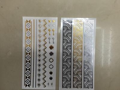 Gold and silver tattoo stickers, tattoo stickers necklace, the most popular tattoo, decorative tattoos (waterproof)