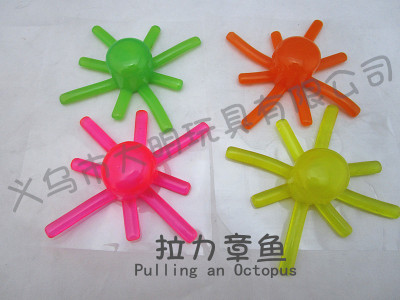The pull of TPR viscous soft material tricky toy Octopus