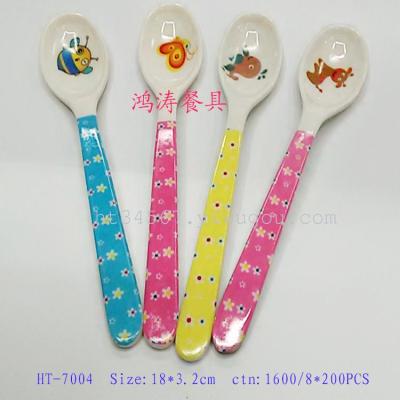 Manufacturers selling 7004 melamine children Fanshao porcelain spoon