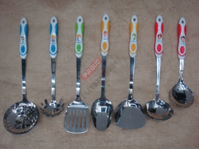 Cartoon color handle 304 stainless steel kitchenware, stainless steel shovel, shovel, spoon, Tang Shao