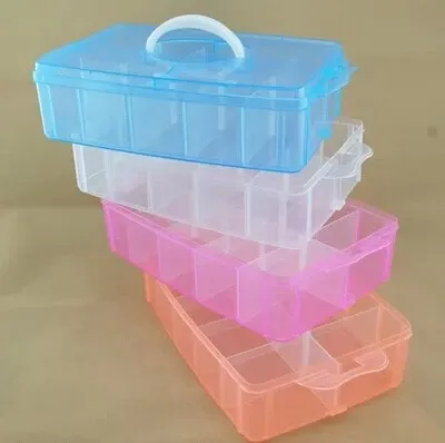 Manufacturers direct upscale transparent portable four - layer detachable storage box fishing tools storage box sorting box