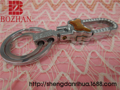 Fashion butterfly double-ring hook key chain