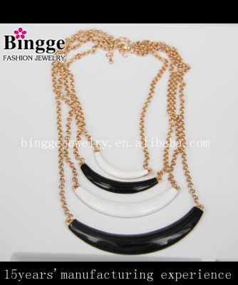 Alloy black oil dripping green electroplating gold long necklace sweater chain chain jewelry